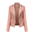 Jacket Ladies Jackets Fall Jacket Women 2021 Motorcycle PU Leather Rivet Jacket And Coat For Ladies