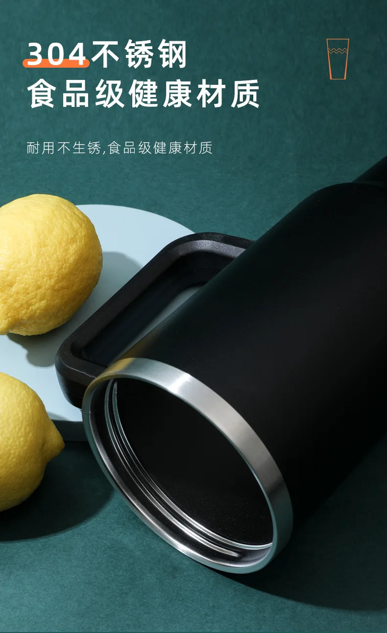 Adventure Double Wall 304 Stainless Steel Vacuum Flask Water Bottle 40oz Tumbler with Lid and Straw