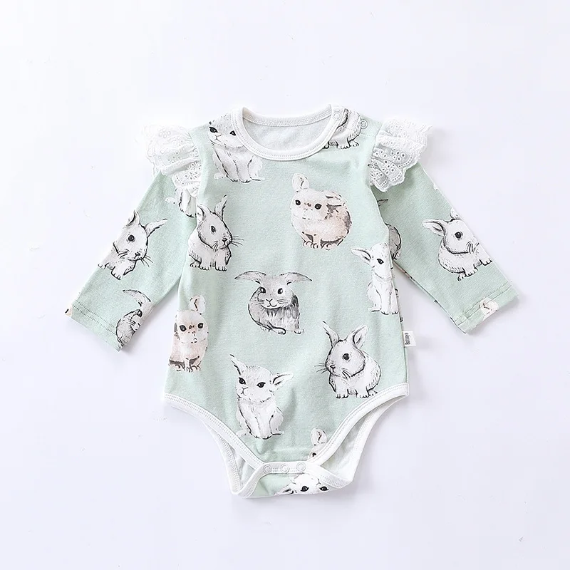 Autumn newborn infant toddler boys girls clothes casual printing long sleeve cotton baby bodysuits rompers