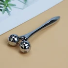 Massage Metal Y-Shape Slimming Twin Balls Massage Face Roller