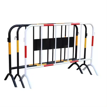 Customized 1.1*2.2m Temporary Fencing/ Portable Metal Steel Barricade/Road Traffic Crowd Control Safety Barrier