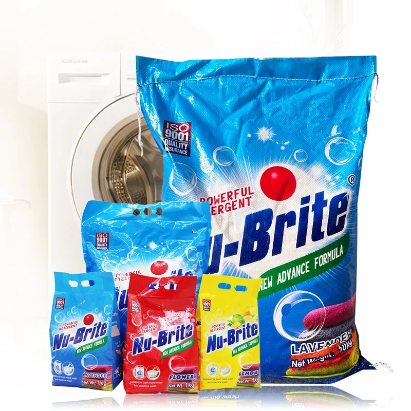 Customized High Concentrated Foam Laundry Detergent Powder Wholesale Lavender and Lemon Fragrance Disposable Soap Powder factory