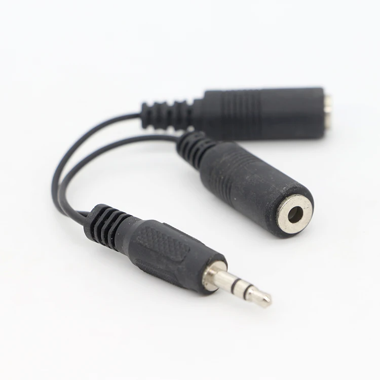 OEM 3.5mm 1male 2 Female Y Splitter Headphone Jack Mic Pc Audio Aux TRS Splitter Adapter Cable