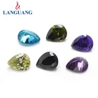 Cut Gems Languang Hot Sale Water Drop Cut Pear Shape Natural White Diamond Loose Gemstone Cubic Zirconia Gems