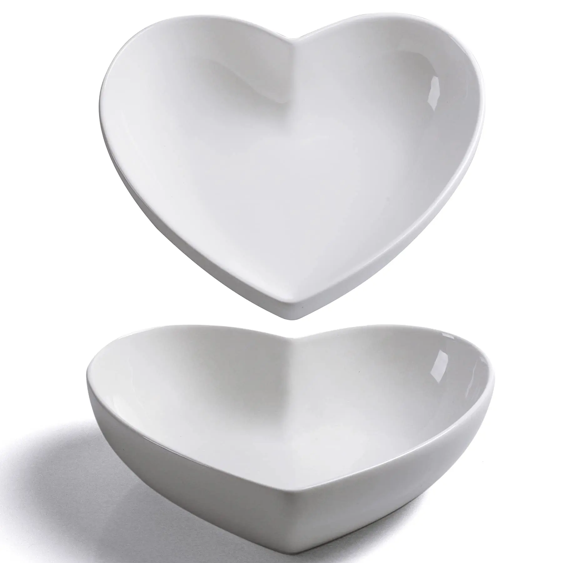 Hot Sale Ceramic Soup and Cereal Bowls Set Heart-Shaped Porcelain Soy Sauce Mini Side Seasoning Jam Dessert Party Dish details