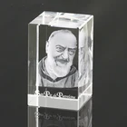 Glass Craft Glass Gifts Custom Crystal Cube 3D Laser Engraving Image Glass Cube Craft For Gift