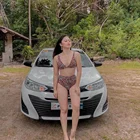 Triangle Sexy Triangle Micro Bikini Set String Swimwear Female Print Swimsuit Women's Swimming Suit