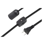 America US Power Extension Cord 2 Pin AC UL Electric Cable Salt Lamp Holder With E12 E26 Socket