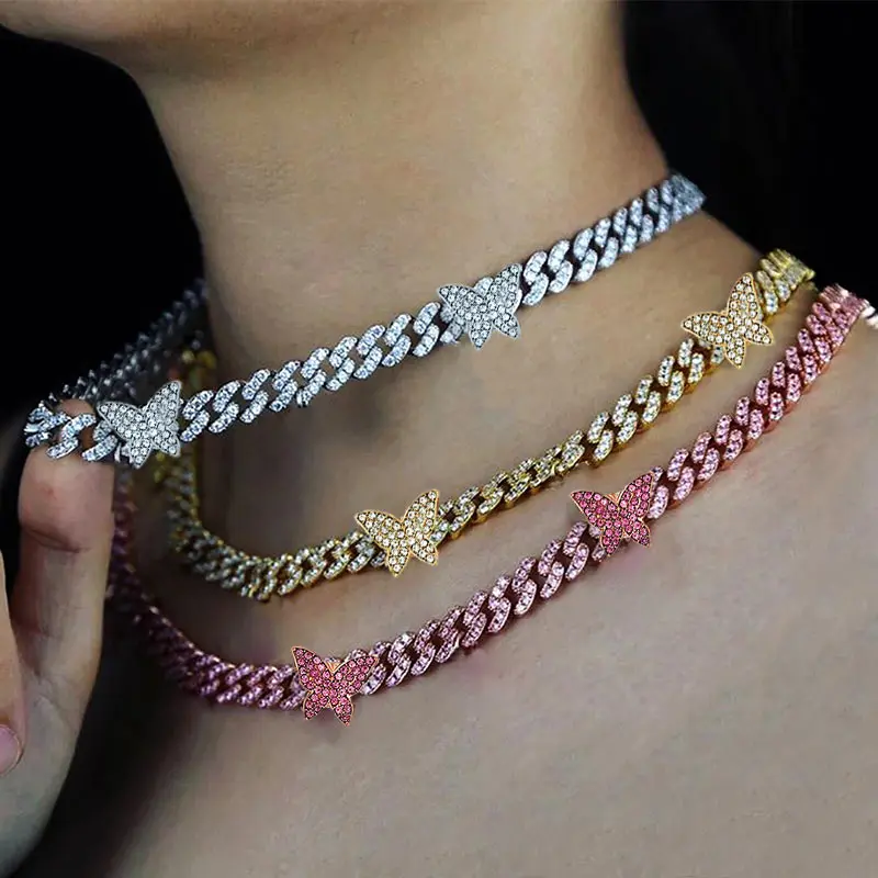 Luxury Butterfly Cuban Link Chain 