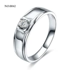 Diamond Ring 0.3 Carat 9K Gold Moissanite Diamond Men Engagement Wedding Ring 4 Claw Ring