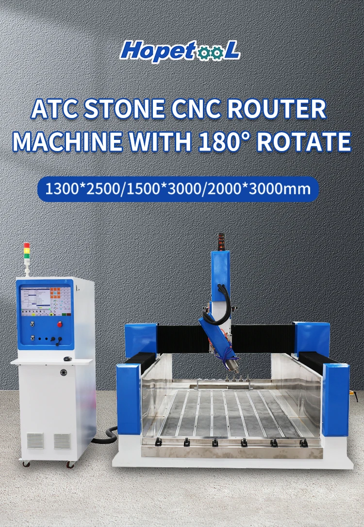 3D automatic tool changing stone machine Four-axis automatic tool changing stone machine stone cnc router,4axis cnc router,atc cnc router