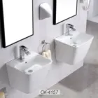 Toilet Basins Wash Sanitary Ware Bathroom Ceramic Wall Hanging Hand Wash Basin Bath Wall Mount Sink