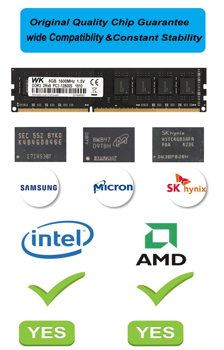 Sk Hynix 16 Gb Ddr4 Ram 3200mhz Pc425600 Dimm 288pin Desktop Memory