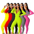 JEAN Fashion 2021 Hoodie Solid Color Drawstring Zipper 2 Piece Set Women Clothing Women 2 Piece Sweat Pants Set