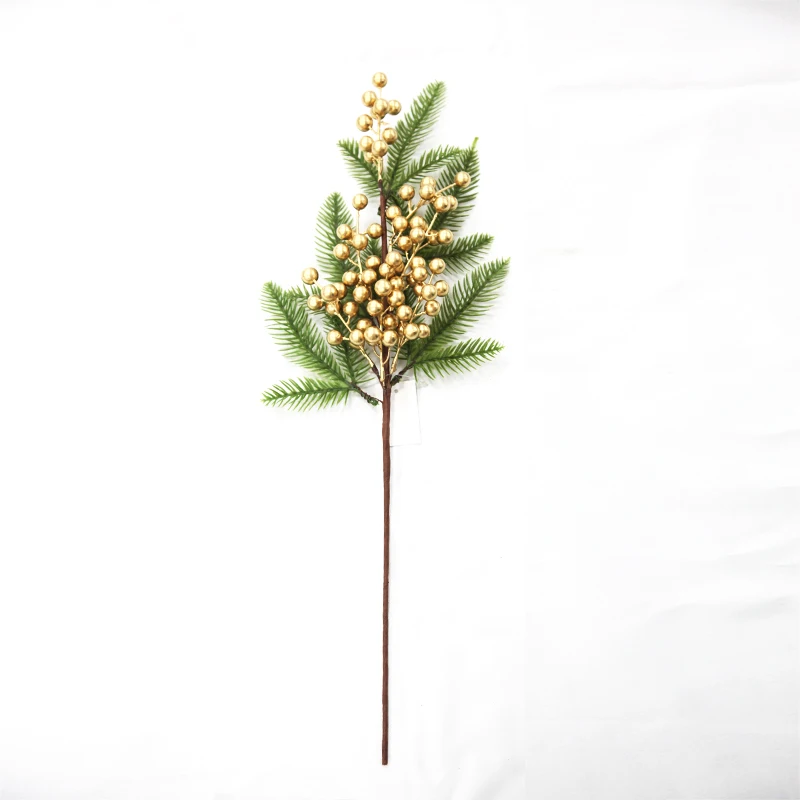 China handmade home decor artificial flower wholesale for Christmas w/golden berry stem & leaf bunches
