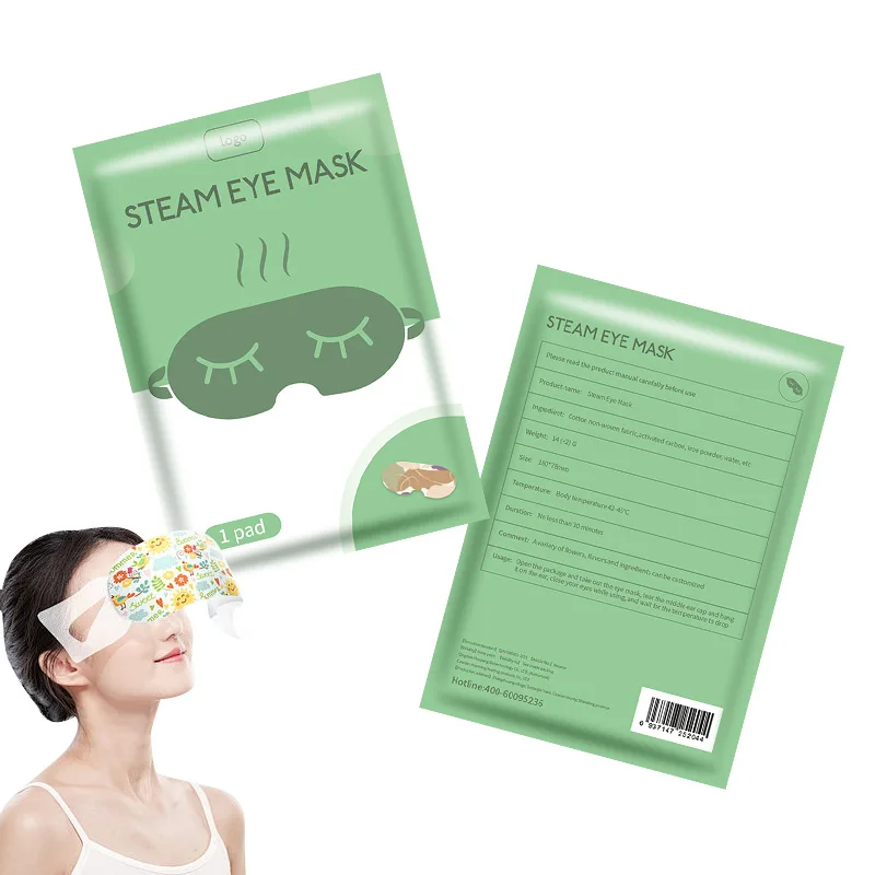 Wholesale Disposable Heated Eye Warmer Steam Eye Mask Memory Foam Cotton for Home Use Sleep Light Blocking Eye Protection Patch