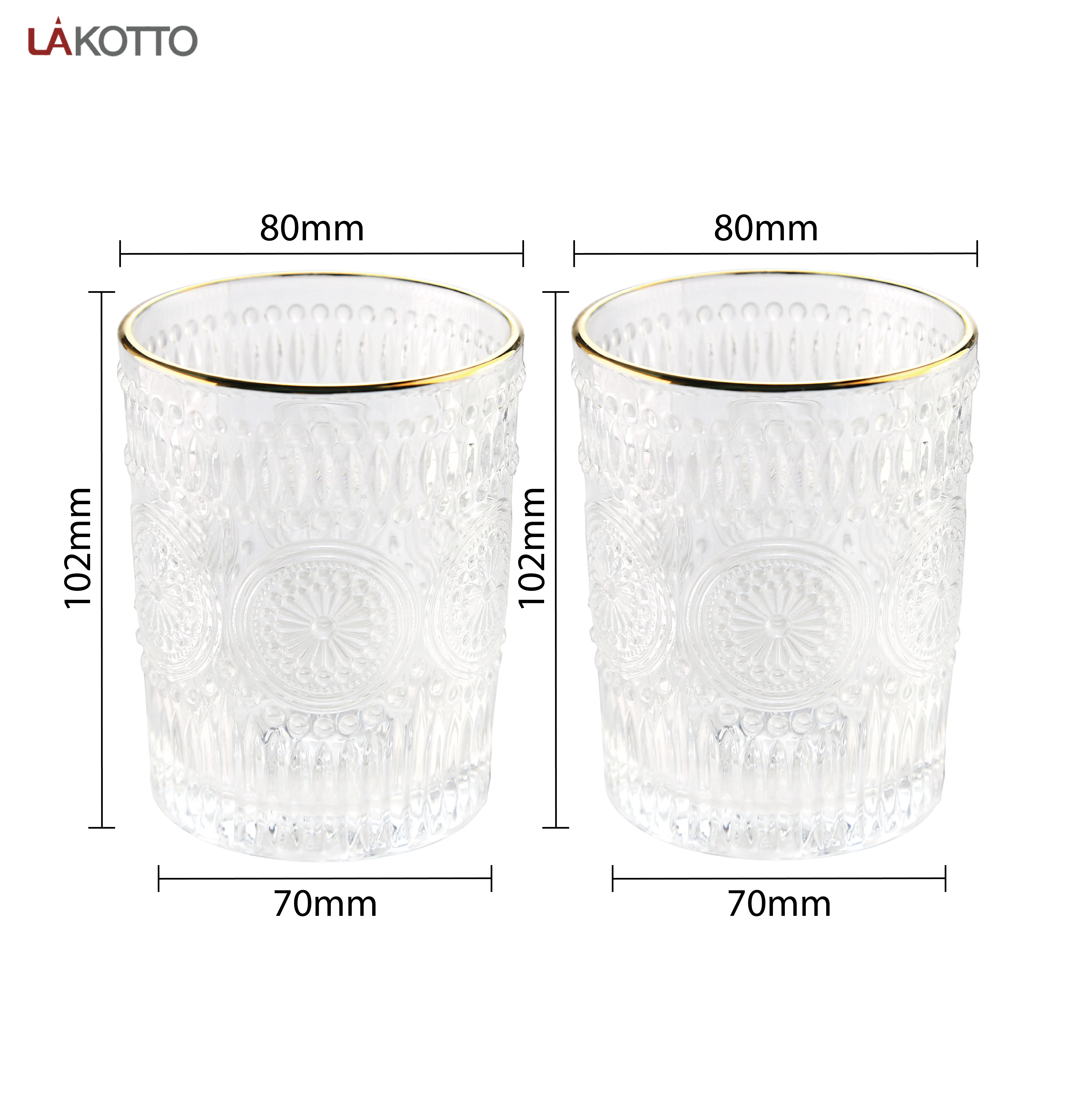 European Style  Gold Stroked Sunflower Glass Restaurant Coffee Cup Delicate Bar Glass Cup For Valentine's Day Gifts