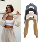 Scarves New Casual High Artistic Good Quality Fashionable Round Neck Sweater Scarves New Design Girl