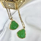 Jade Necklace Jewelry Personalized New Crystal Laughing Religious Jade Buddha Pendant Necklace