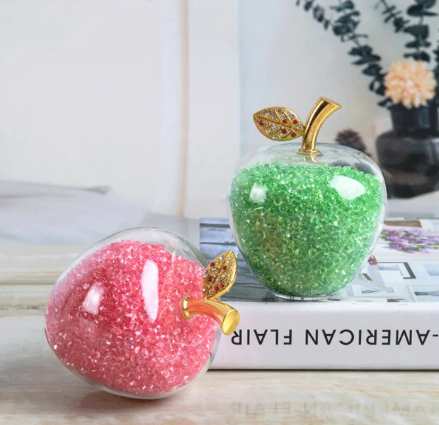 fashion 50mm different colors diamond inside crystal glass paper