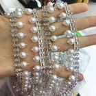 Trim Bling Diamond Trim Ribbon Rhinestone Chain Crystal Gem 3.2 Cm Sparkle Accessories Sash Belt Headwear Necklace Craft