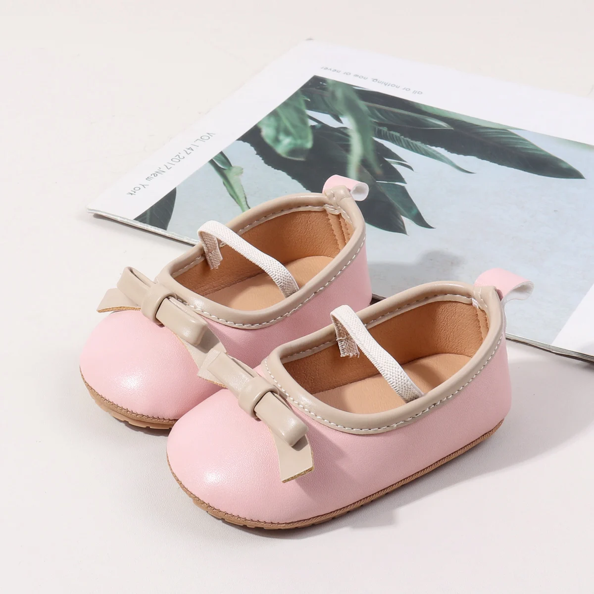 Fashion Patchwork Simple Pu Leather Toddler Baby Girls Shoes 0-12 Months manufacture