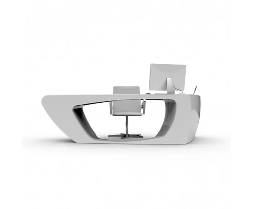 Best office furniture curved irregular shape office desk modern boss table design