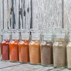 Spice Pepper Outdoor Glass Spice Jars 3oz Square 100Ml Pepper Grinder Bottles Salt Spice Container Set Bulk With Lid
