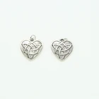 Celtic Silver Pendant Bracelet Pendant Celtic Heart Antique Silver Charm Pendant Findings For Bracelet 18*18mm