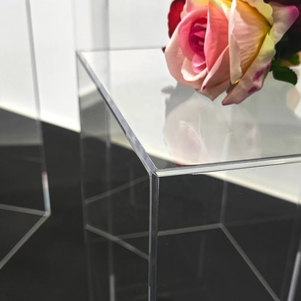 Customized Wedding Cake Floor Base Acrylic Base Square Transparent Acrylic Base Display Stand