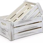 Wooden Box Country Style Old White Decorated Wooden Box Living Room Decor - Perfect Wedding Gift