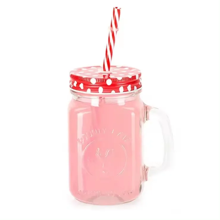 Wholesale Free Sample 350ml 500ml 12oz 16oz Clear Can Shaped Glass Mason Drinking Jar With Lid And Straw