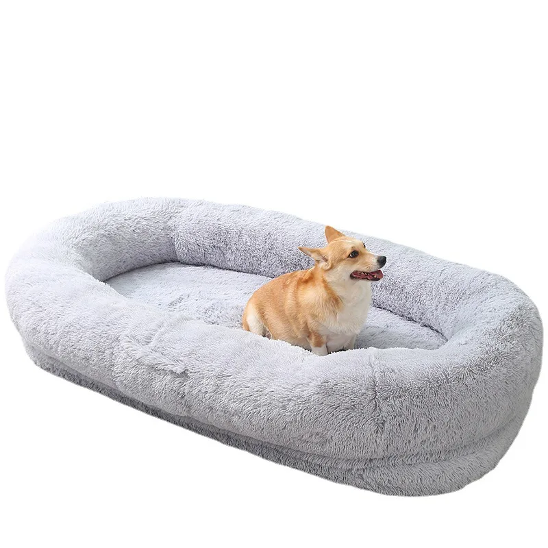 product popular human dog bed for adults giant dog bed with removable washable cover faux fur human size dog bed-59