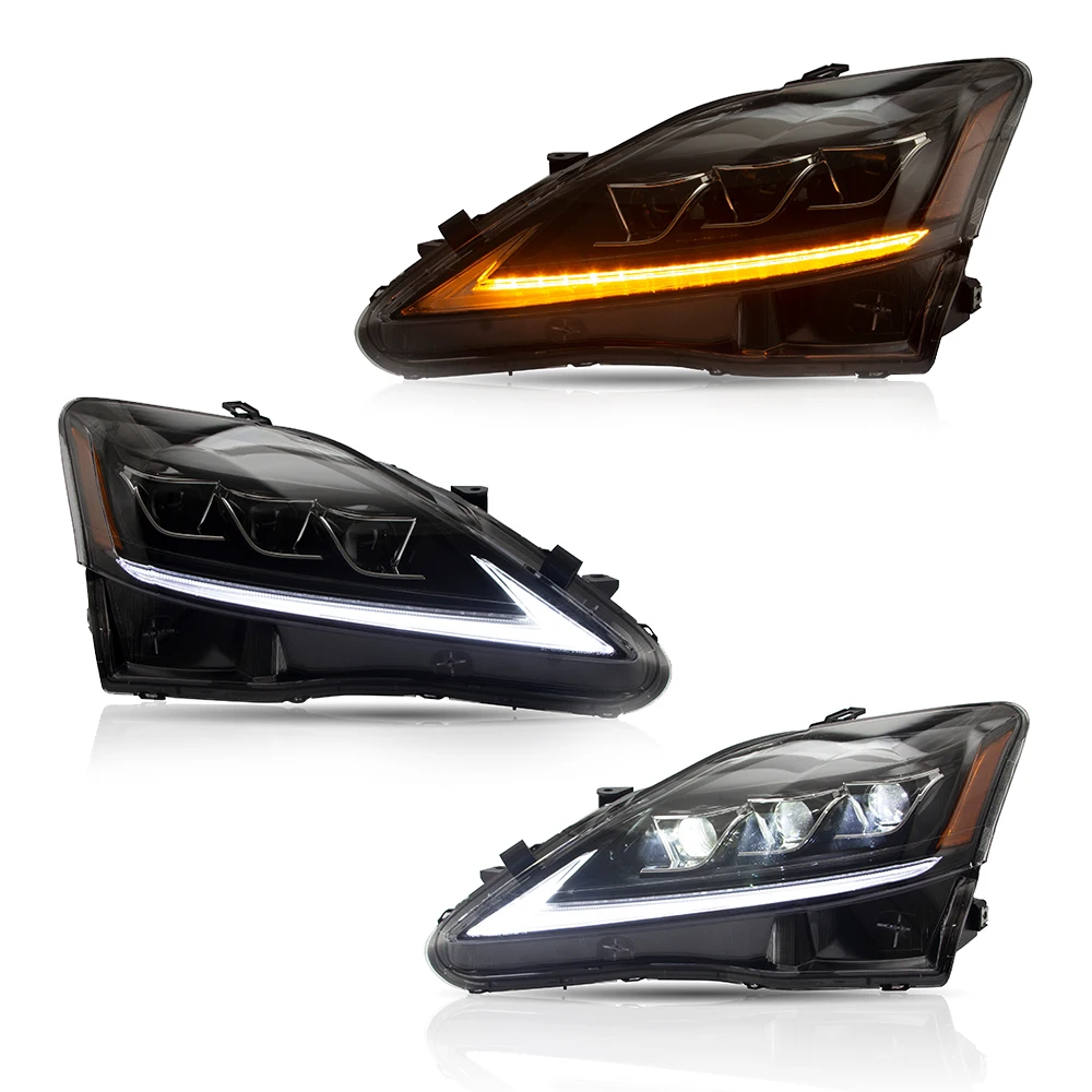 product headlight head light led 3 lens headlights car headlamp for lexus is is250 is350 head lamps 2006 2012 plug and play-6