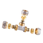 Fittings Brass Compression Fitting HELERO HT 200-1151 BSP BSPT NPT Brass Compression Tee Fittings With 3 Years Warranty
