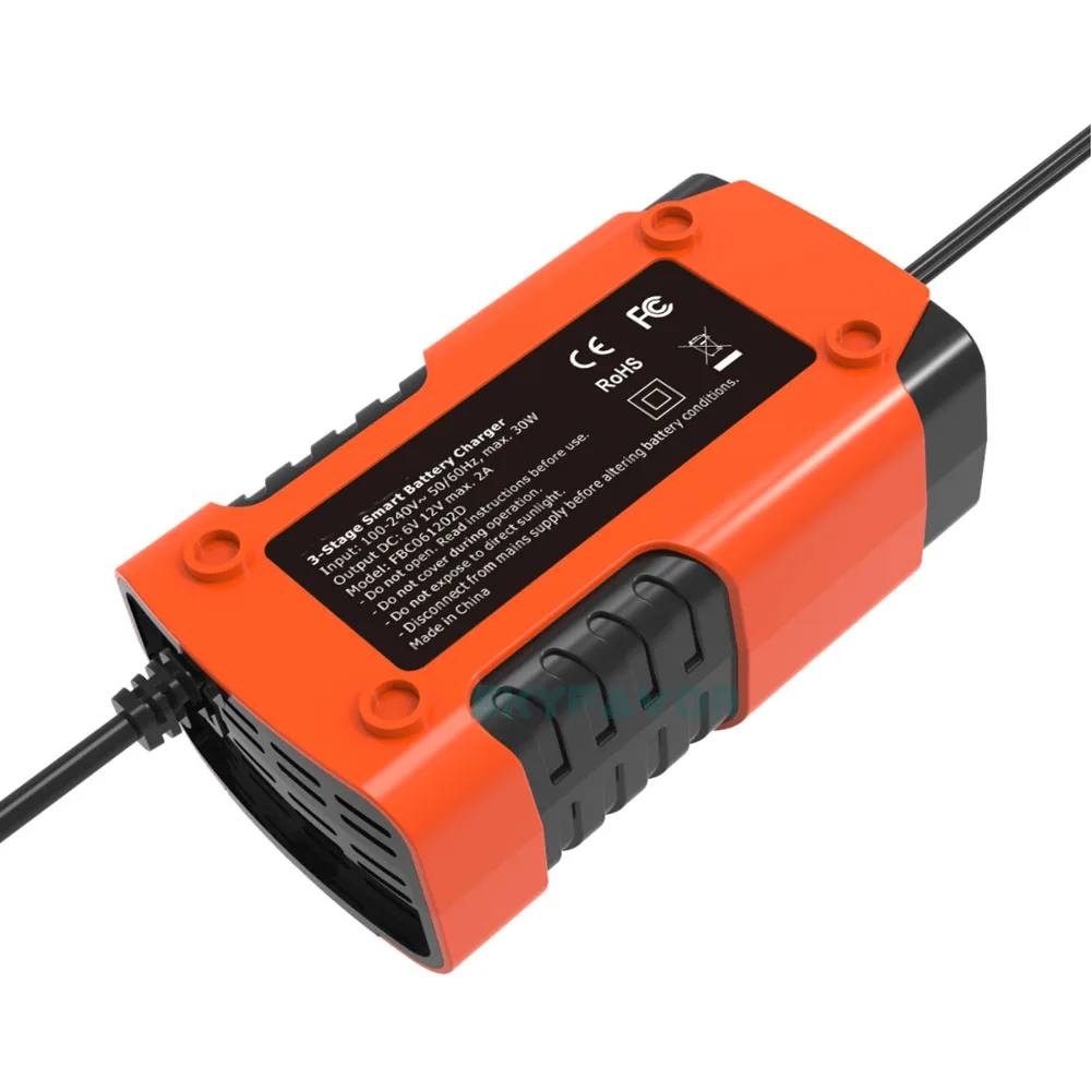 Most selling 6 volt battery charger 6V 12V 2A Universal automatic deep cycle lead acid pulse repair motorcycle battery charger