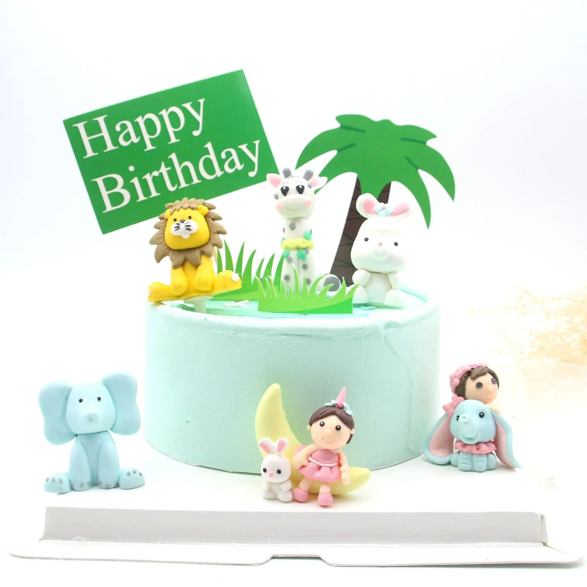 Birthday Cake Decorations 3d Clay Baby Lion Giraffe Rabbit Elephant Cake  Decorating Supplies - Buy Birthday Cake Topper,Cake Decorating Supplies,Cake  Plug-in Product on 