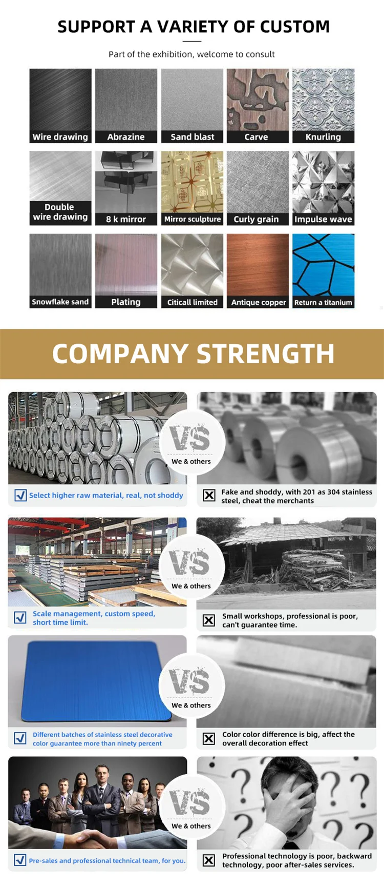 gold stainless steel plate surface