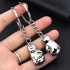 Boxing Glove Metal Mini 3D Boxing Glove Metal Titanium Steel Men's And Women's Sports Style Keychain
