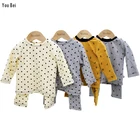 Baby Suits High Quality Cotton Comfortable Baby Set Body Suit Baby Wave Ploint Knot Dot Pajamas Set