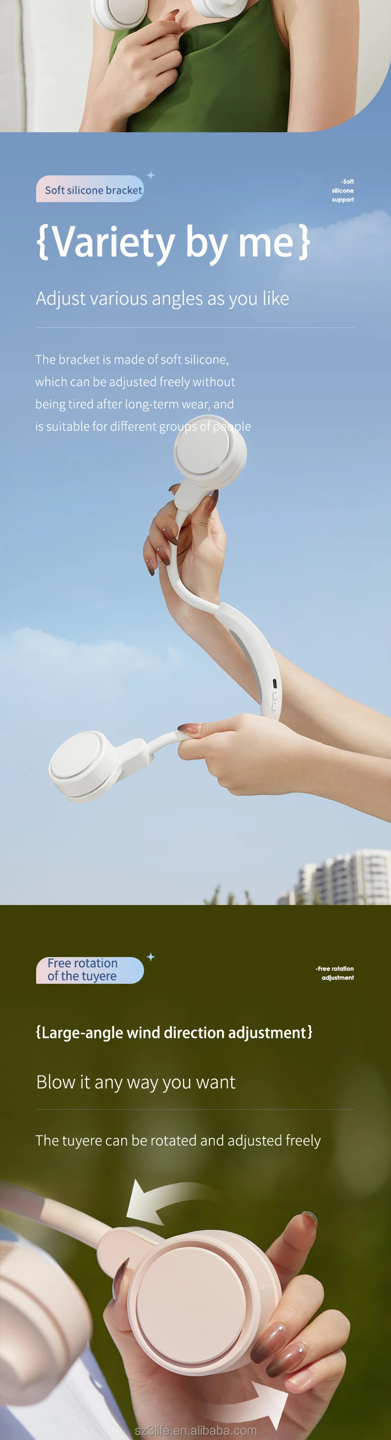 Semiconductor Refrigerating Neck Fan, Portable, 4000mAh - detail 8