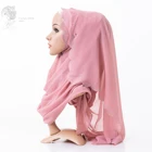 Chiffon Scarf Chiffon Women Dubai Hijab Fashion Chiffon Turkish Instant Hijab Crinkle Muslim Hijab Scarf