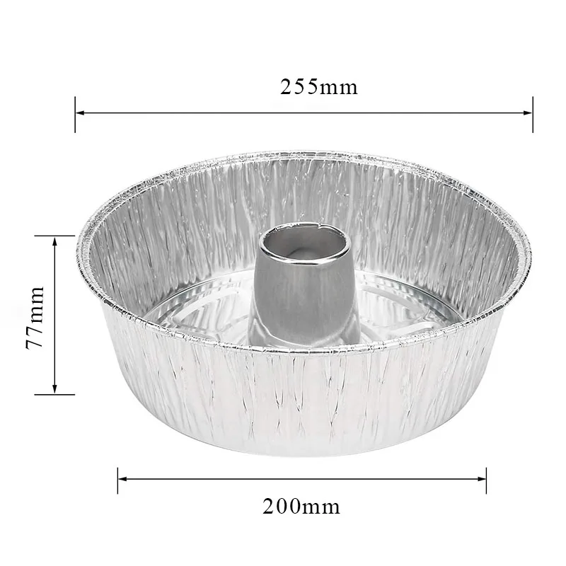 product tia yb87a 10 inch disc with tube big capacity aluminum foil blow sauce dipping container-2