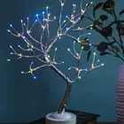 Table Kanlong H45cm 8 Function Timer Gold USB Copper Wire Home Decor Pearls Christmas Led Tree Table Light