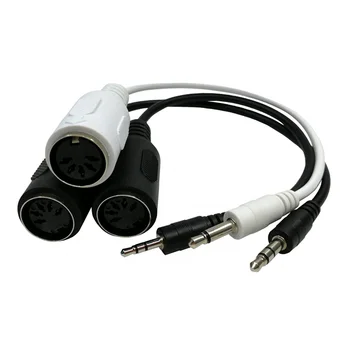 25 35 MM polyphonic interfaz de Audio to con cables MIDI Converter Cable Nylon braided