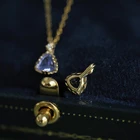 Tanzanite Silver Necklace Tanzanite Blue Zircon Necklace S925 Sterling Silver Gold Plated Women Necklace