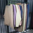 Wholesale Wholesale Custom Cotton Solid Sweatshirt And Jogger Short Truck Suit Outfit 2 Pieces Pants Set