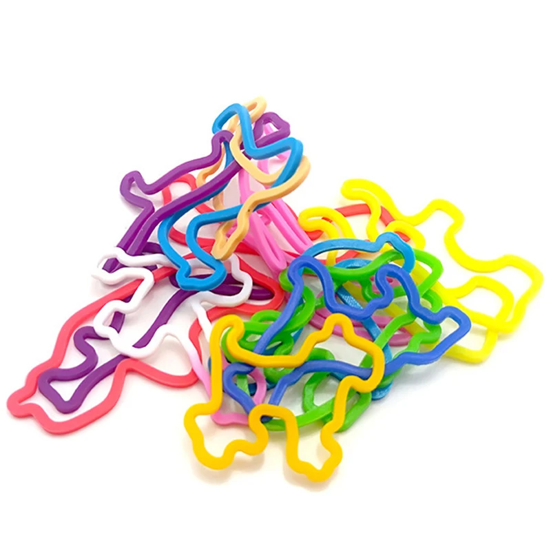 Silly Bandz Basic FUN 6 Shapes NEW 24 Pack Rubber Band Bracelets Multi-Color 