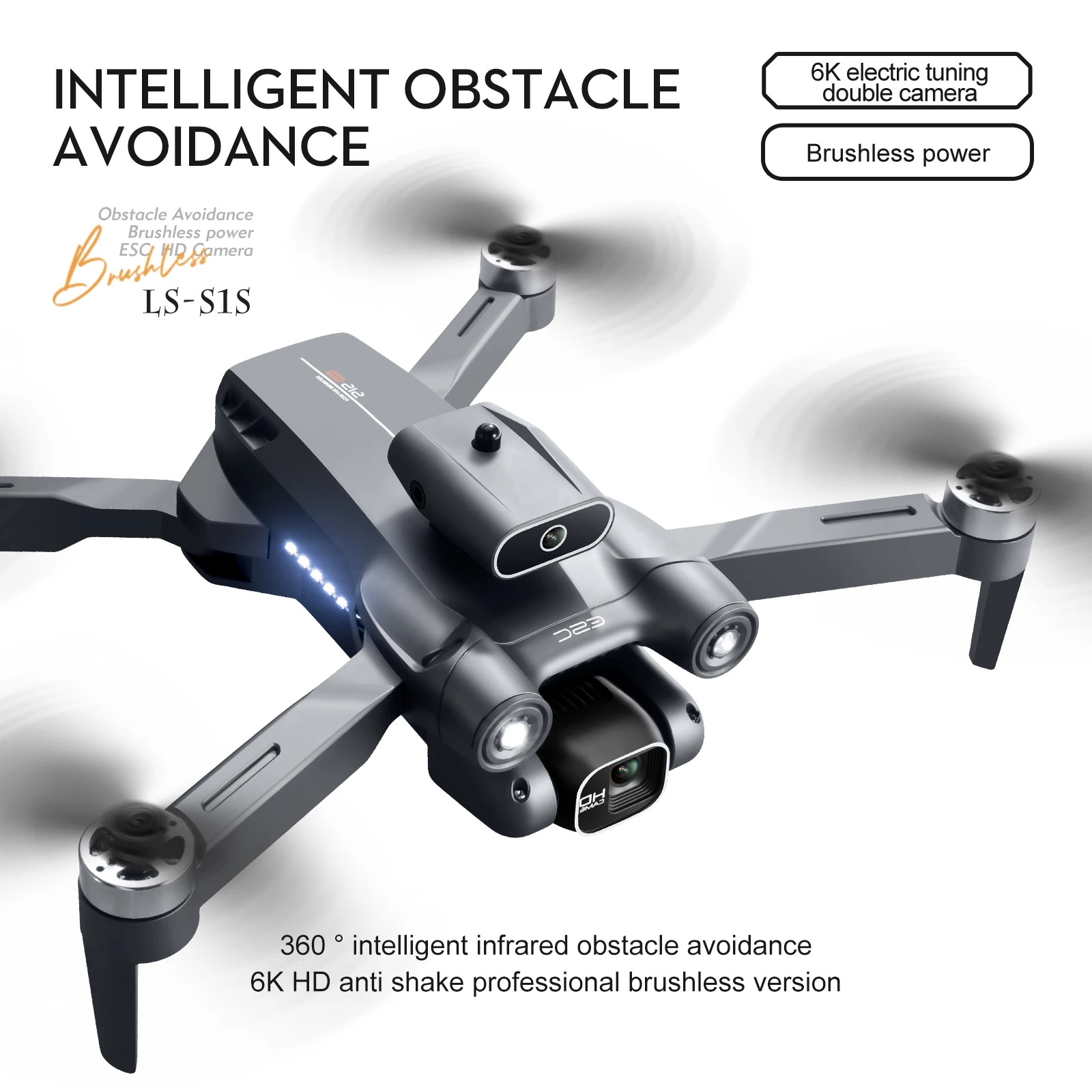 Lsrc S S Mini Drone K Profesional Hd Camera Obstacle Avoidance Aerial