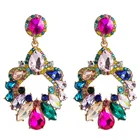 Rhinestone Earrings Earrings Fashion Geometric Drop Shape Color Pendant Rhinestone Earrings For Women
